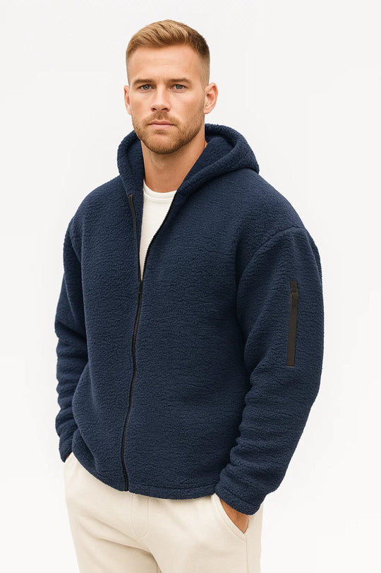 Kamizelka Męska | Z Kapturem | Z Zamkiem | Zima | Komfortowy krój | Idealna na zimne dni