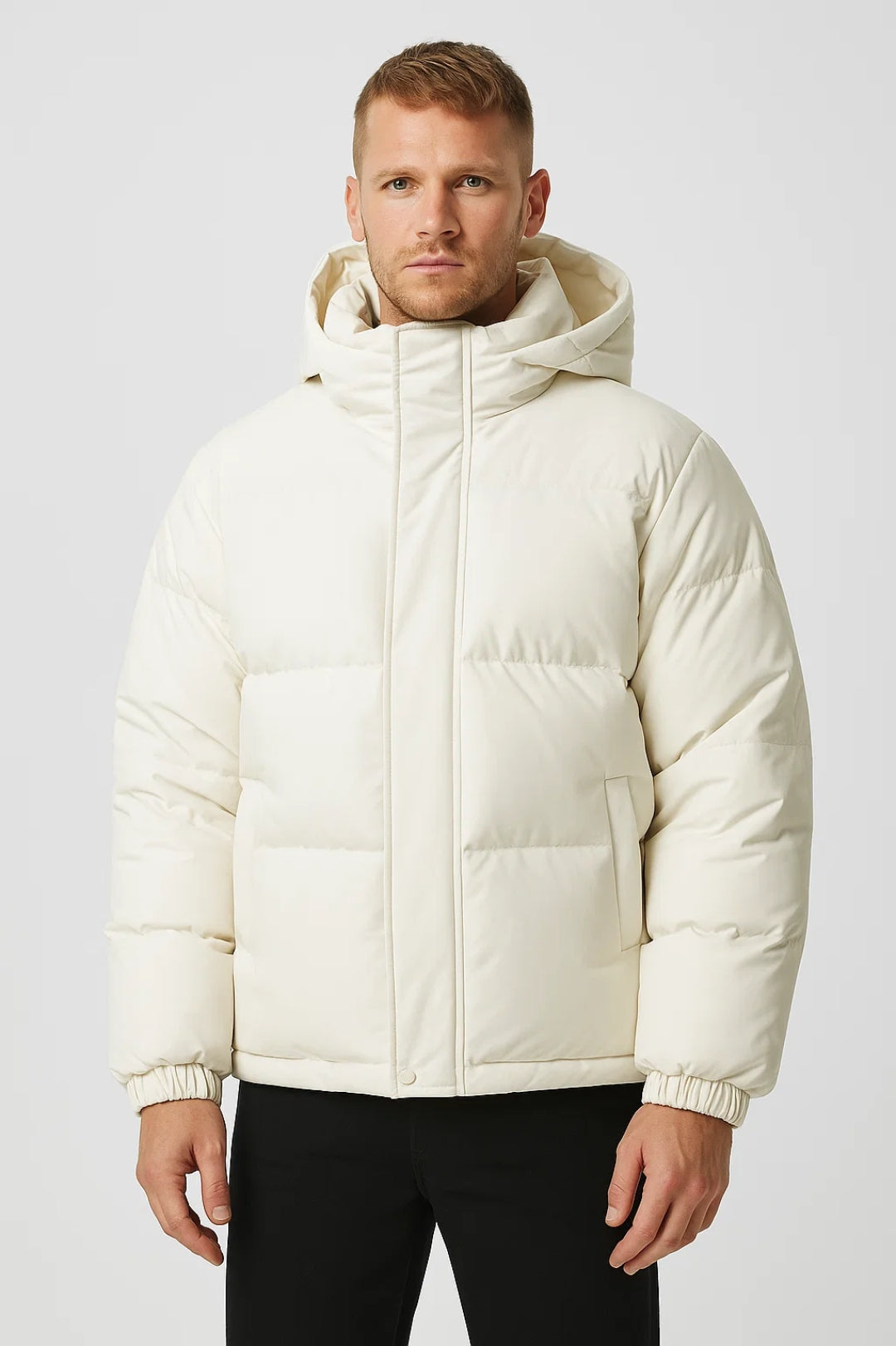 Kurtka puchowa męska | Wypełniona | Z kapturem | Zima | Komfortowy krój | Idealna na zimne dni