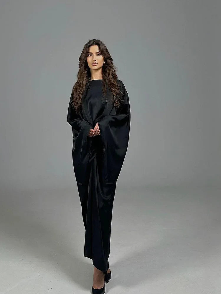 Aveline Moreau | Luksusowa Sukienka Satynowa z Drapowaniem