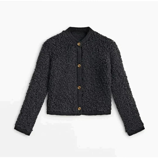 Damska Casual Kurtka Teddy Fleece z Przyjemną Teksturą