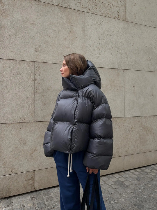 Estelle | Modna kurtka pikowana w antracycie
