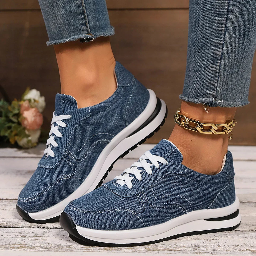Bluette | Sneakersy denimowe dla kobiet, buty casual, oddychające, stylowe