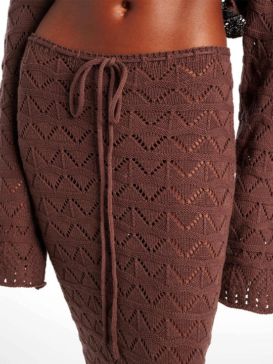 Aleia | Uroczy Zestaw | Warkocze | Długa Spódnica | Krótki Top | Modny