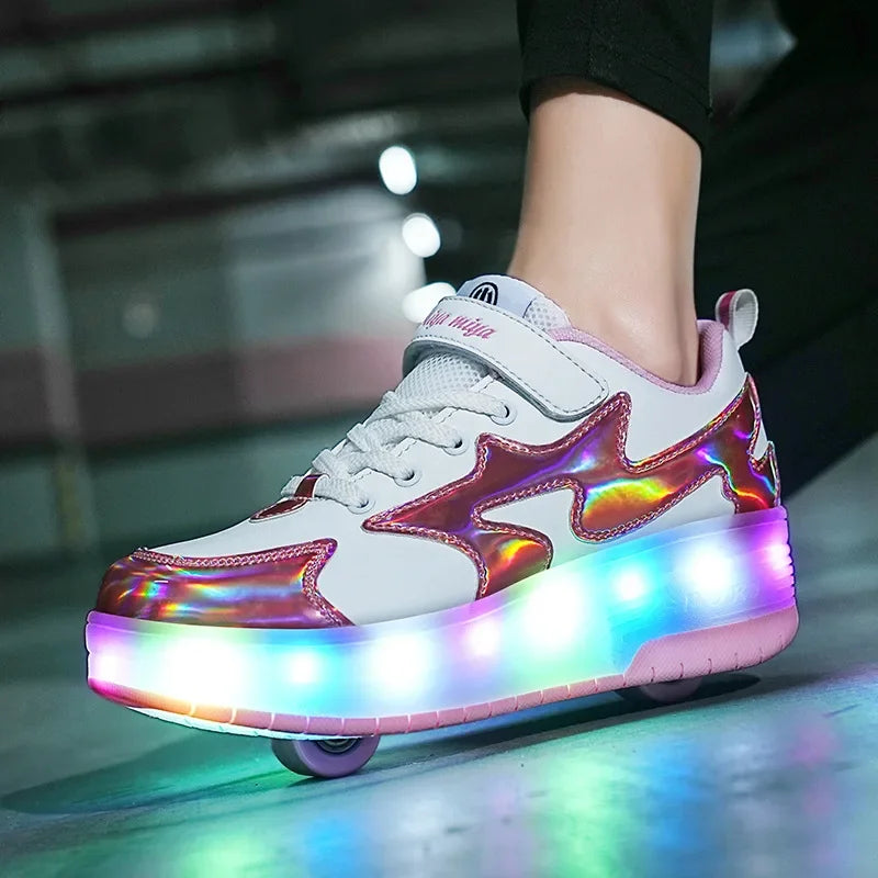 Rollix | Buty do jazdy na rolkach z 2 kołami – Trwałe sneakersy do jazdy na świeżym powietrzu