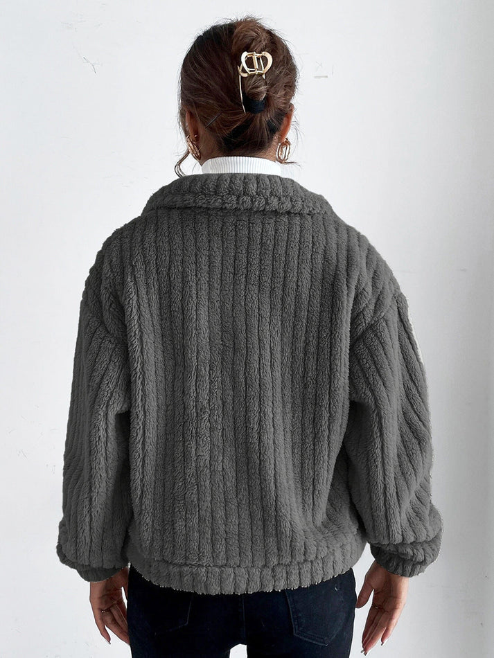 Kobieta | Kurtka Pluszowa Brooke | Miękka i Stylowa | Komfort i Ciepło na Każdą Okazję