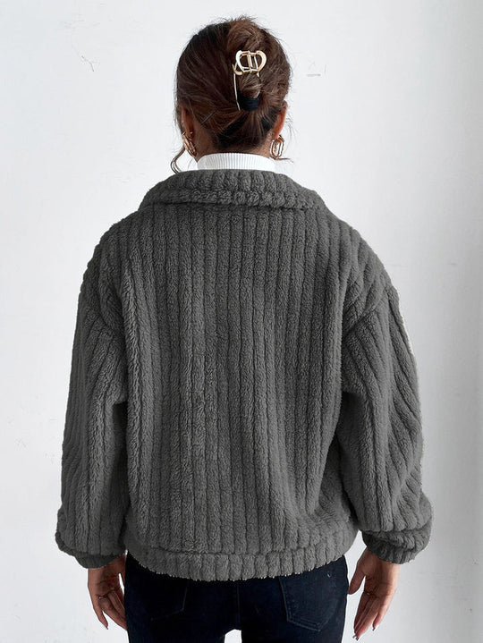 Kobieta | Kurtka Pluszowa Brooke | Miękka i Stylowa | Komfort i Ciepło na Każdą Okazję