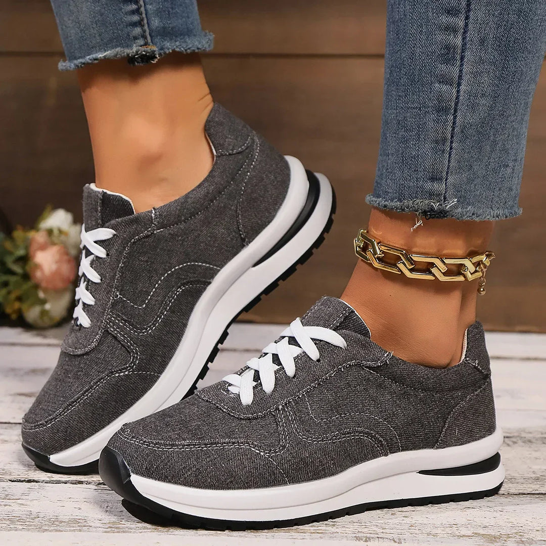 Bluette | Sneakersy denimowe dla kobiet, buty casual, oddychające, stylowe