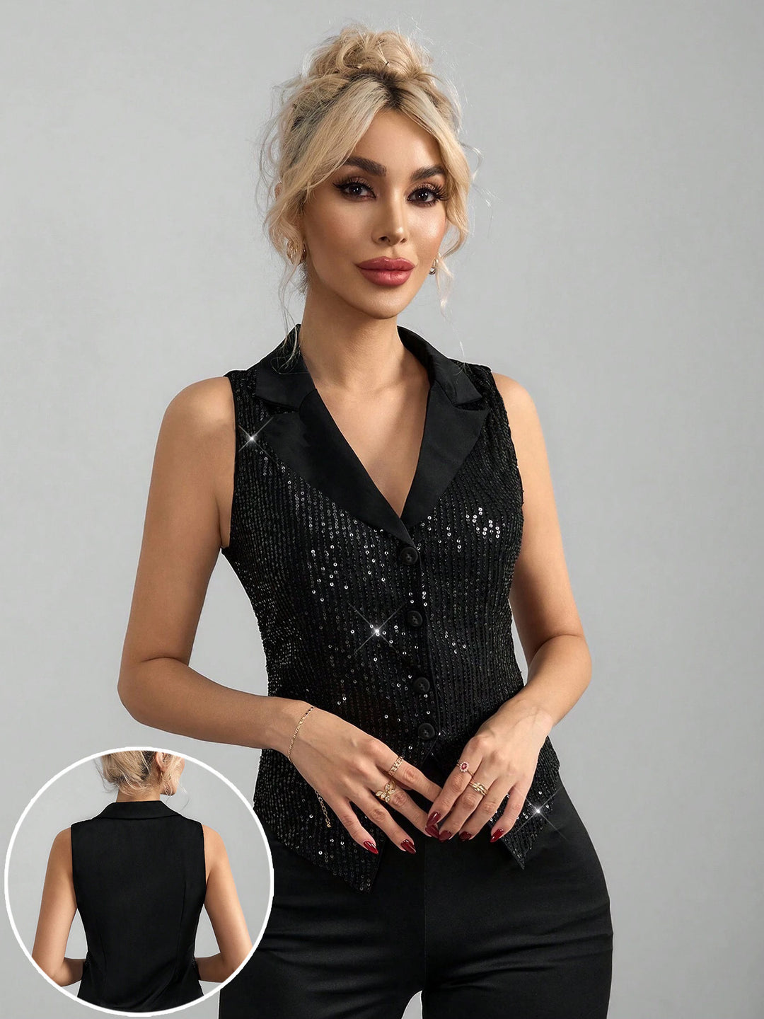 Camilla - Bezrękawnik z nadrukiem gwiaździstego nieba