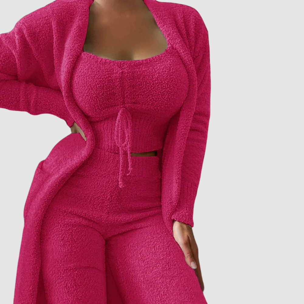 Zestaw Trzech Części Luźny dla Kobiet | Idealny do Domu i na Wyjścia