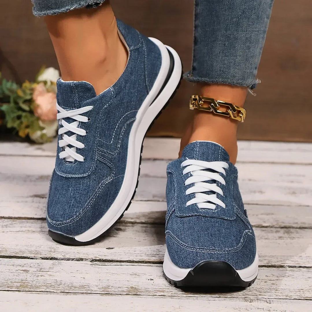 Bluette | Sneakersy denimowe dla kobiet, buty casual, oddychające, stylowe