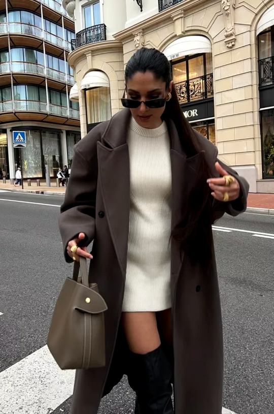 Noëlle - Oversized płaszcz jasny