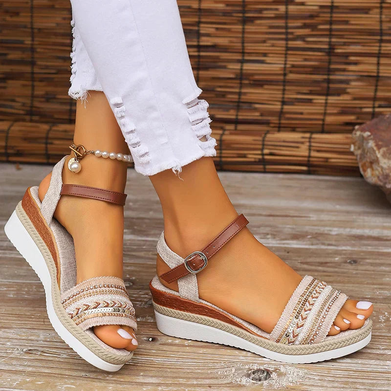 Dixie | Damskie Boho Sandały Letnie - Casual sandały z odkrytymi palcami