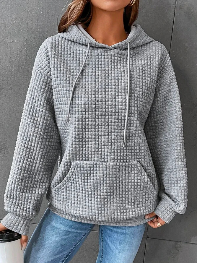 Kobieta | Futrzana Hoodie | Kaptur i Kieszeń Przednia | Ciepły Styl Casual | Wygodna i Modna