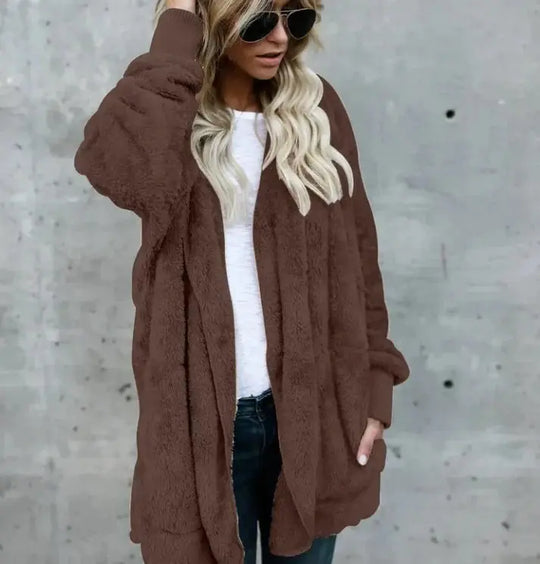 Lia | Ciepła kurtka polarowa teddy