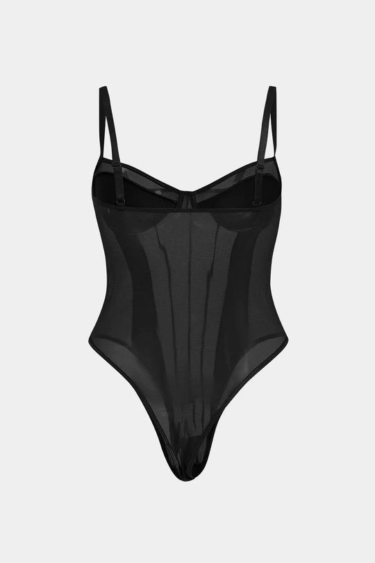 Thora - Body Dla Kobiet Plus Size z Seksownymi Koronkowymi Detalami