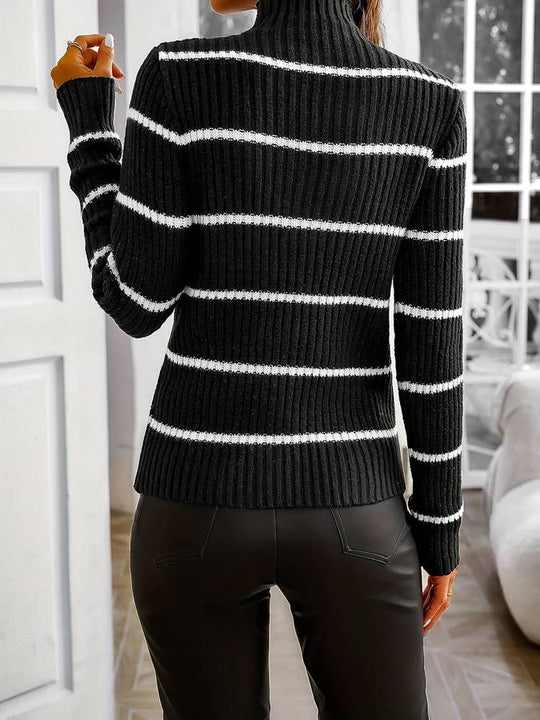 Sophie - Stylowy Sweter w Paski dla Kobiet