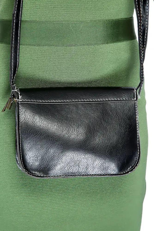 Czarna regulowana torba na ramię