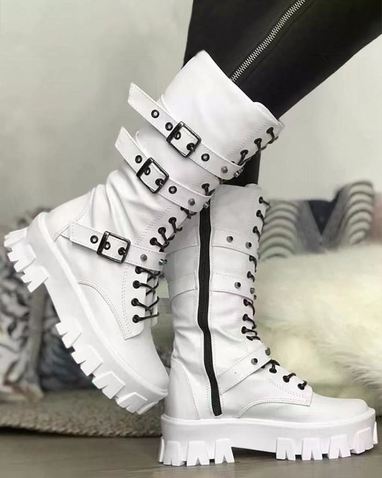 HeidiMode | Botki z Zipperem i Klamerkami