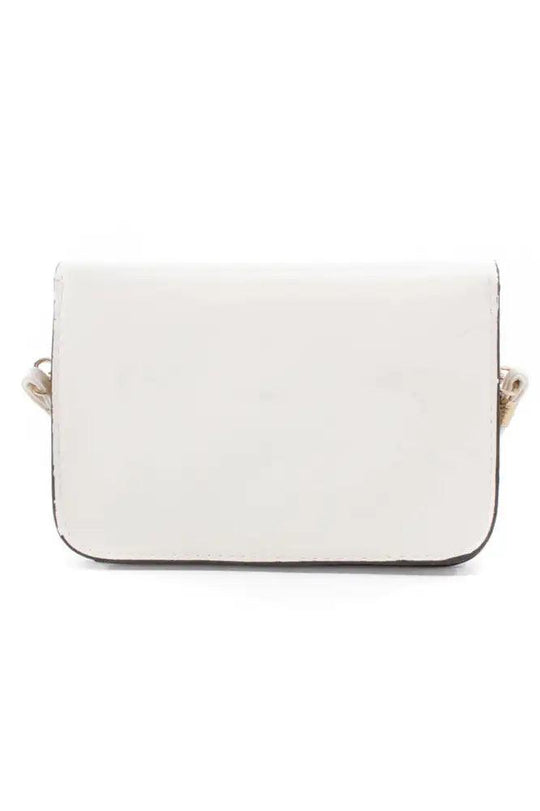 Kremowy Wisiorek Wąs Faux Skórzana Kopertówka