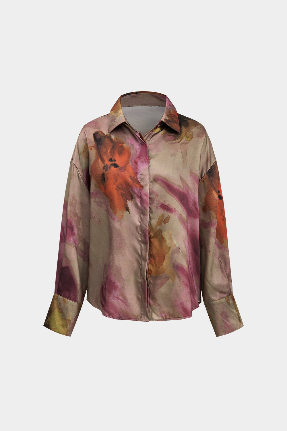 Maeve - Wyrazista Koszula Damska z Długim Rękawem w Wzór Tie Dye