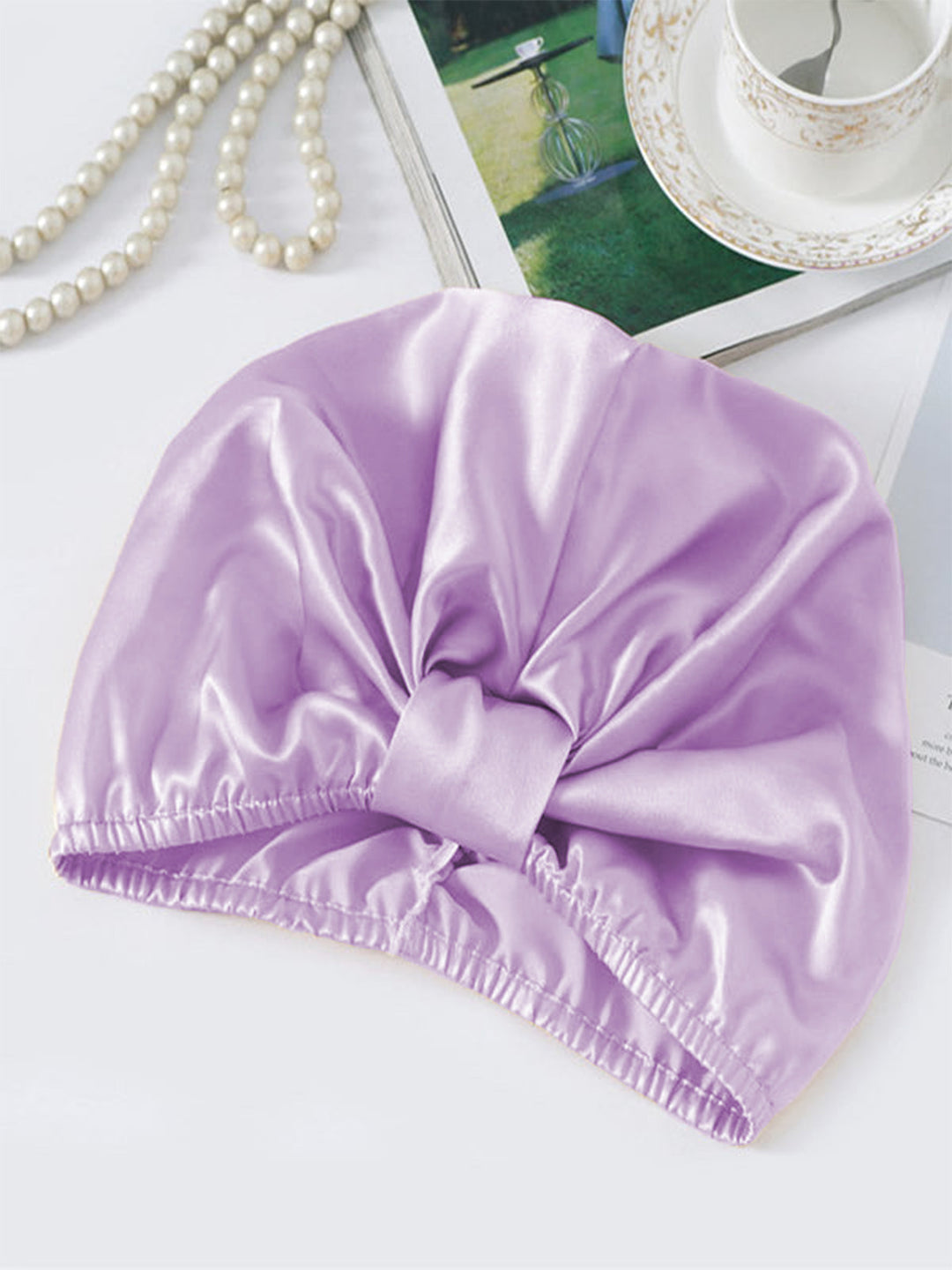 Adira - Komfortowy Stretch Satynowy Turban na Noc dla Kobiet