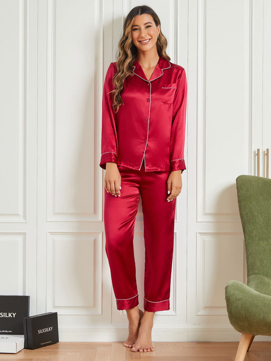 Audrina - Premium Morus Relaksacyjny Zestaw Piżam Damskich