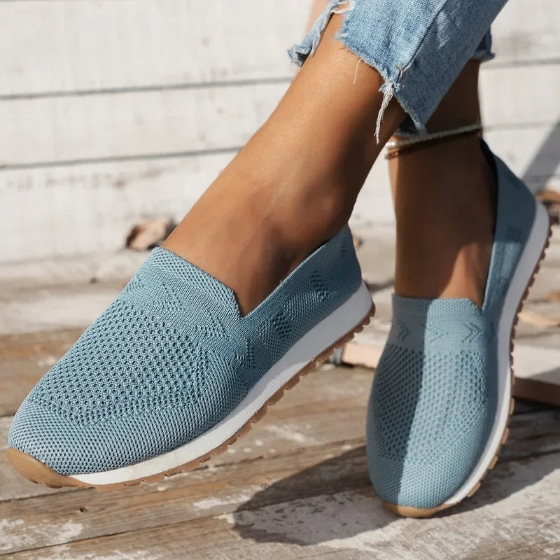 Breeza | Casual Damskie Buty Slip-On z Siatki - Oddychające, Lekkie