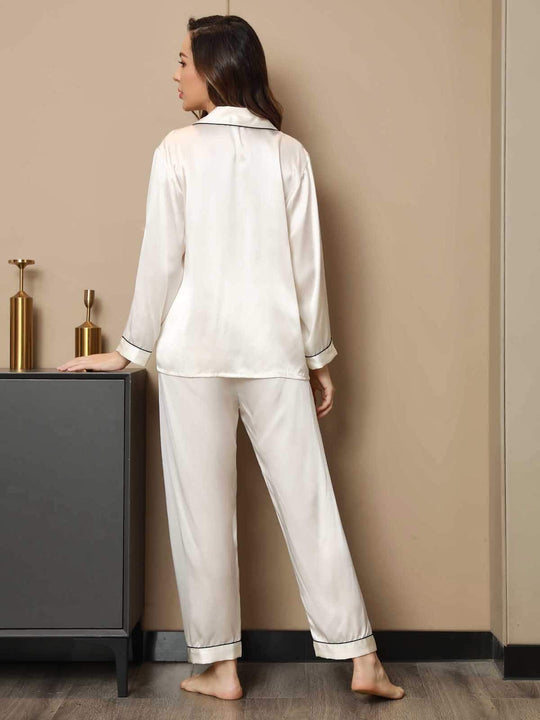 Audrina - Premium Morus Relaksacyjny Zestaw Piżam Damskich