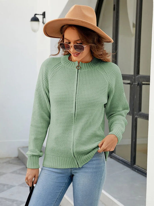 Lotte - Stylowy Sweter z Zippem