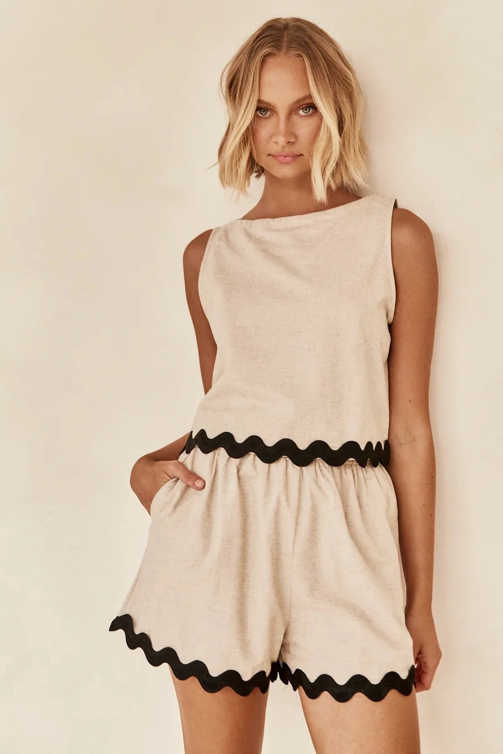 Sheila | Krótki Zestaw | Nowoczesny | 2-Częściowy | Modny | Komfortowy