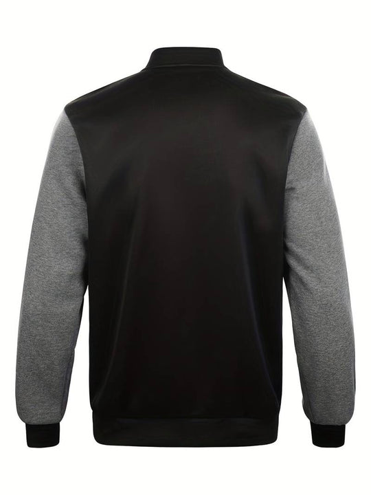 Kurtka College z Kontrastowymi Rękawami i Zapięciem na Guziki dla Mężczyzn | Idealna na Casualowe Stylizacje