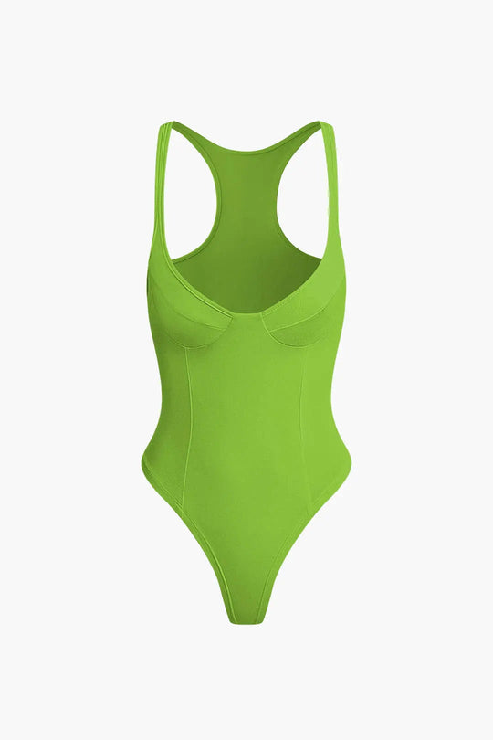 Celia - Body Damskie z Głębokim Dekoltem w Kształcie V