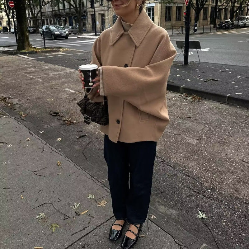 Maya - Oversized Wełniany Płaszcz