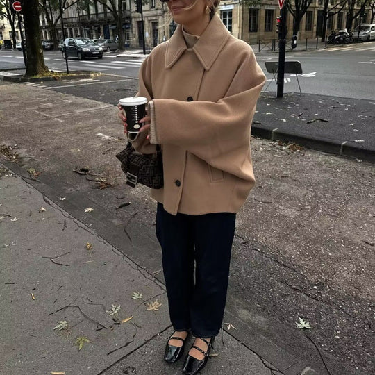 Maya - Oversized Wełniany Płaszcz
