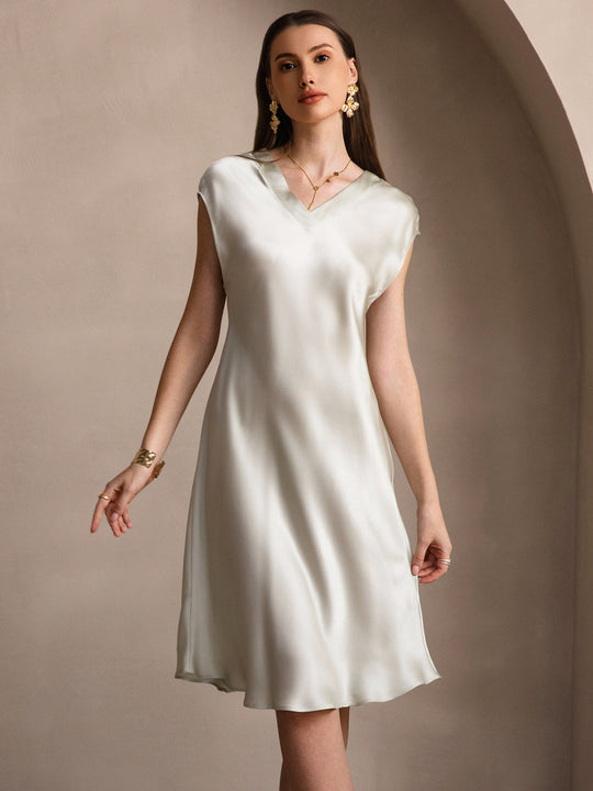 Adalyn - Elegancka Krótka Rękaw Comfort Damska Koszula Nocna