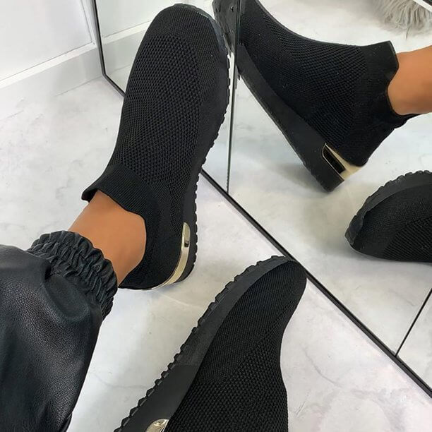 Ventiq | Oddychające elastyczne sneakersy slip-on dla kobiet - lekkie