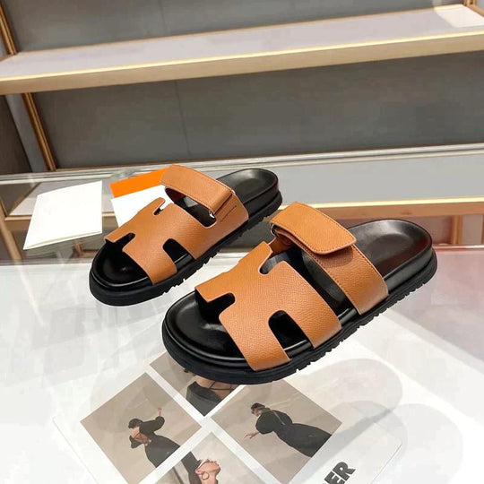 Hira | Eleganckie Sandały Gladiatorki Slip-on z Regulowanym Zapięciem na Rzep