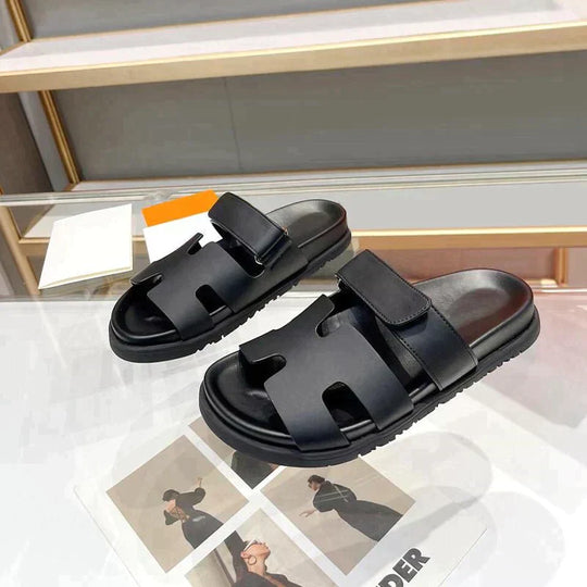 Hira | Eleganckie Sandały Gladiatorki Slip-on z Regulowanym Zapięciem na Rzep
