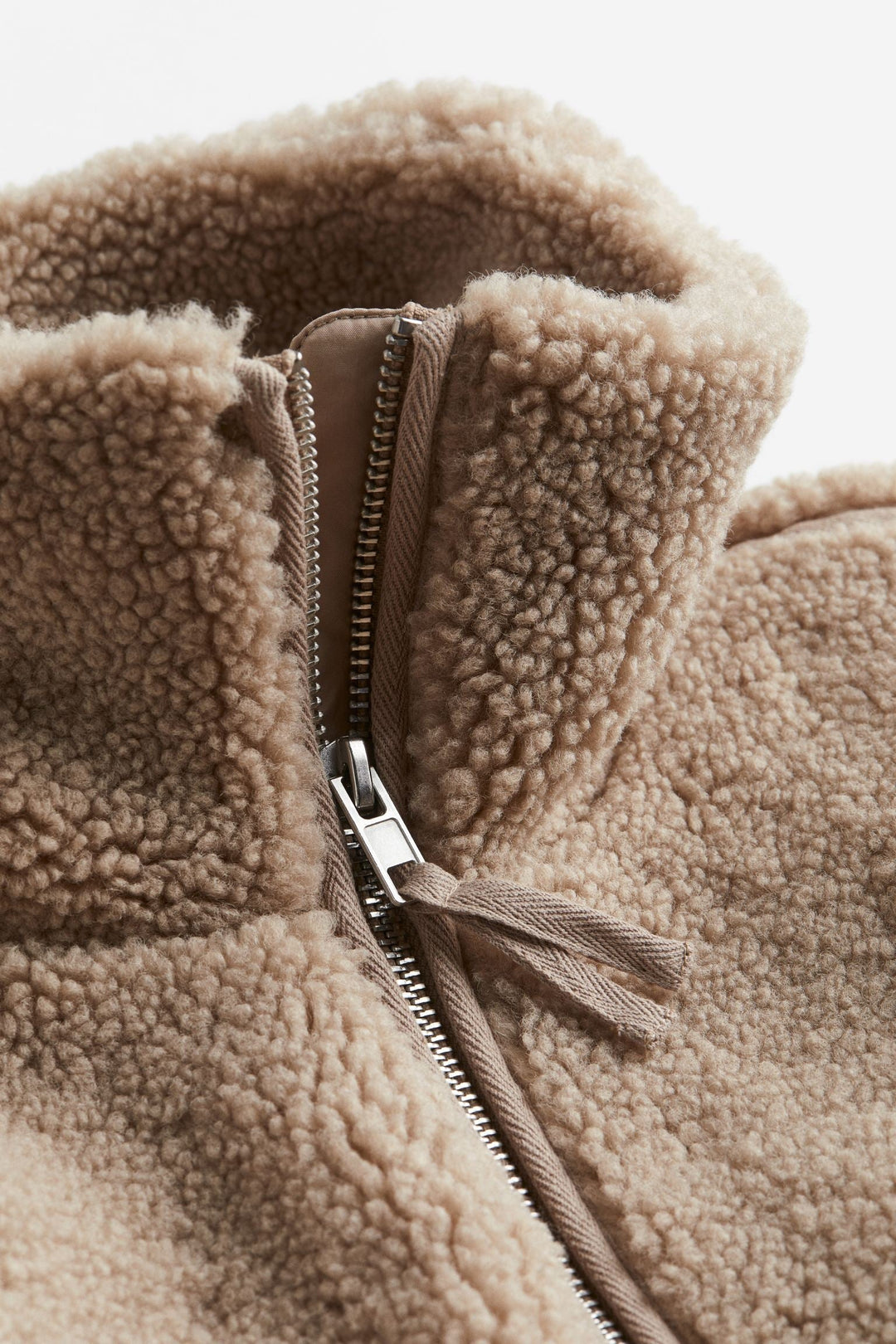 Kobie'ska Oversize'owa Kurtka Fleece z Zamkiem i Wysokim Kołnierzem