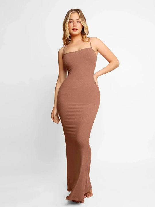 Hadiya - Elegancka Długa Sukienka Shapewear dla Kobiet z Pełnym Wsparciem