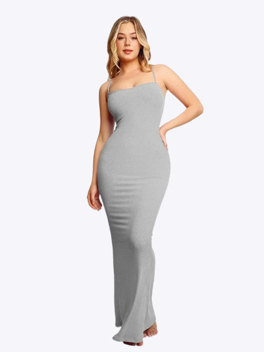 Hadiya - Elegancka Długa Sukienka Shapewear dla Kobiet z Pełnym Wsparciem