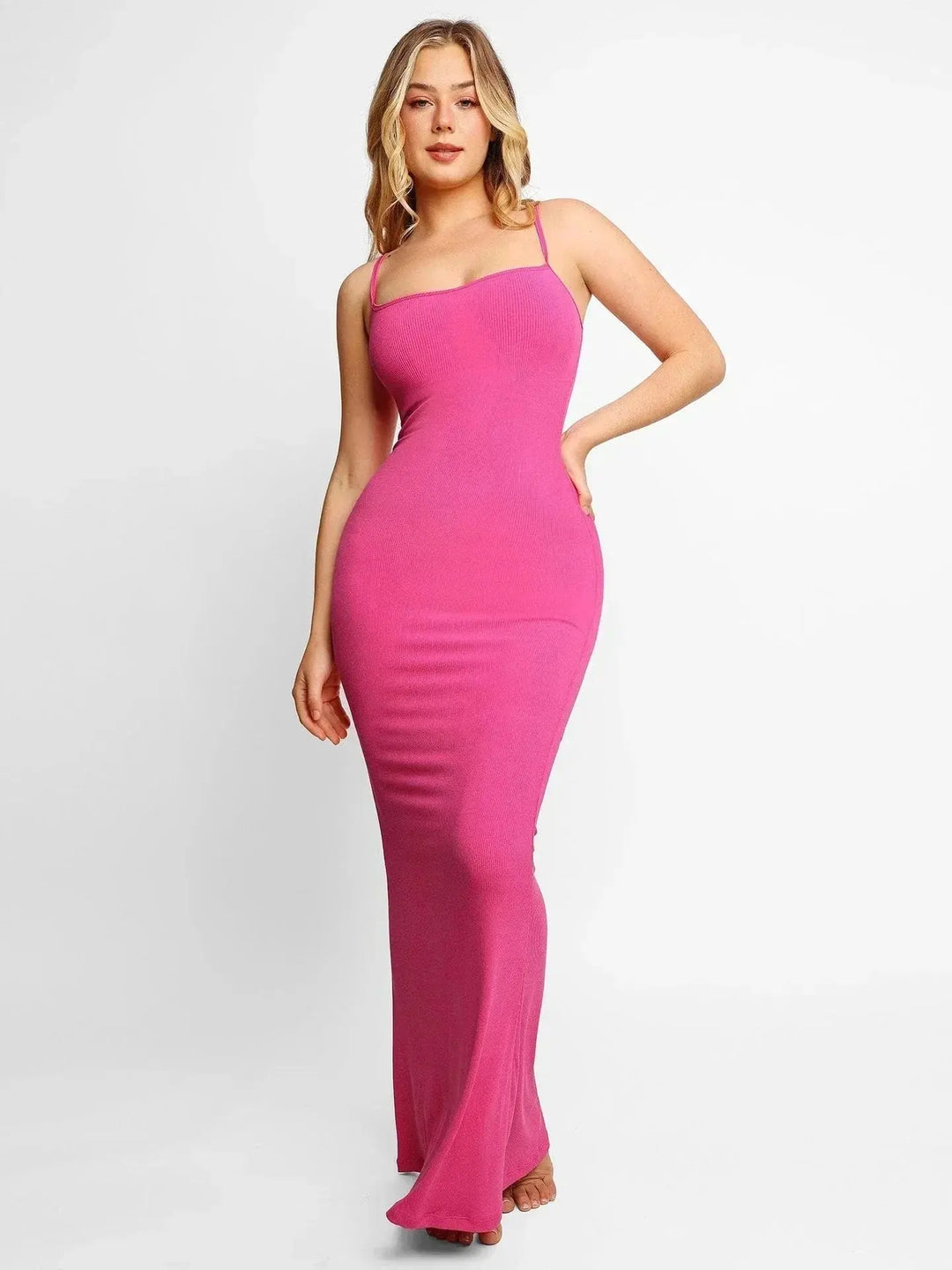 Hadiya - Elegancka Długa Sukienka Shapewear dla Kobiet z Pełnym Wsparciem
