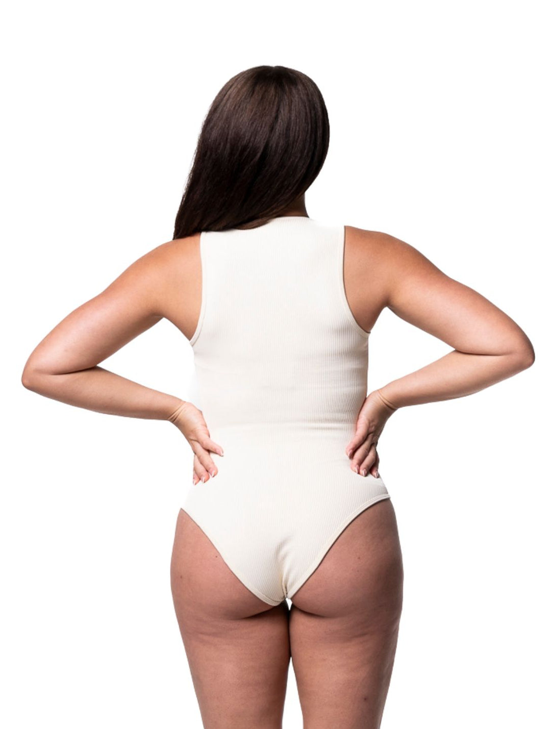 Gładki bodysuit shapewear z kwadratowym dekoltem