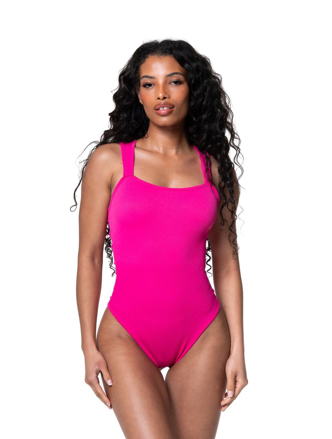 Gładki bodysuit shapewear z kwadratowym dekoltem