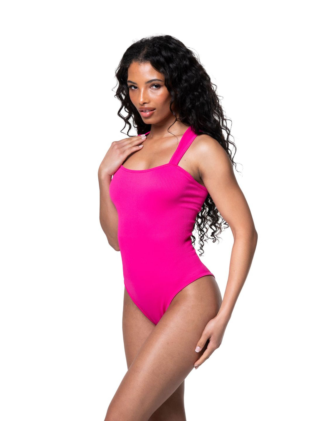 Gładki bodysuit shapewear z kwadratowym dekoltem