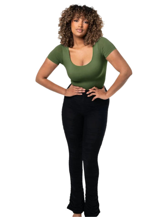 Bodysuit z kwadratowym dekoltem