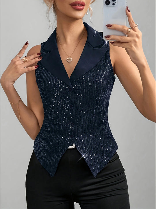 Camilla - Bezrękawnik z nadrukiem gwiaździstego nieba