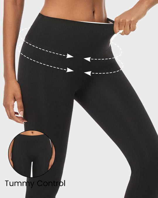 Vida - Lekkie Fleece Konturowe Legginsy Shapewear dla Kobiet