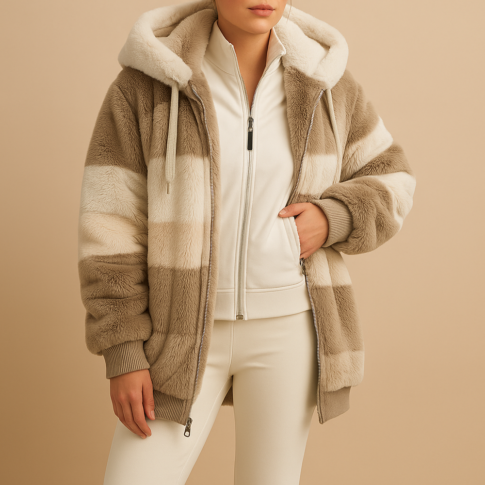 Oversized vintage sweter z kieszeniami dla kobiet | Lianne