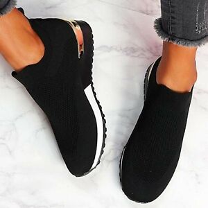 Ventiq | Oddychające elastyczne sneakersy slip-on dla kobiet - lekkie